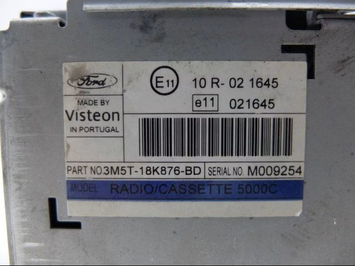Ford Visteon RADIO/CASSETTE 5000C M009254